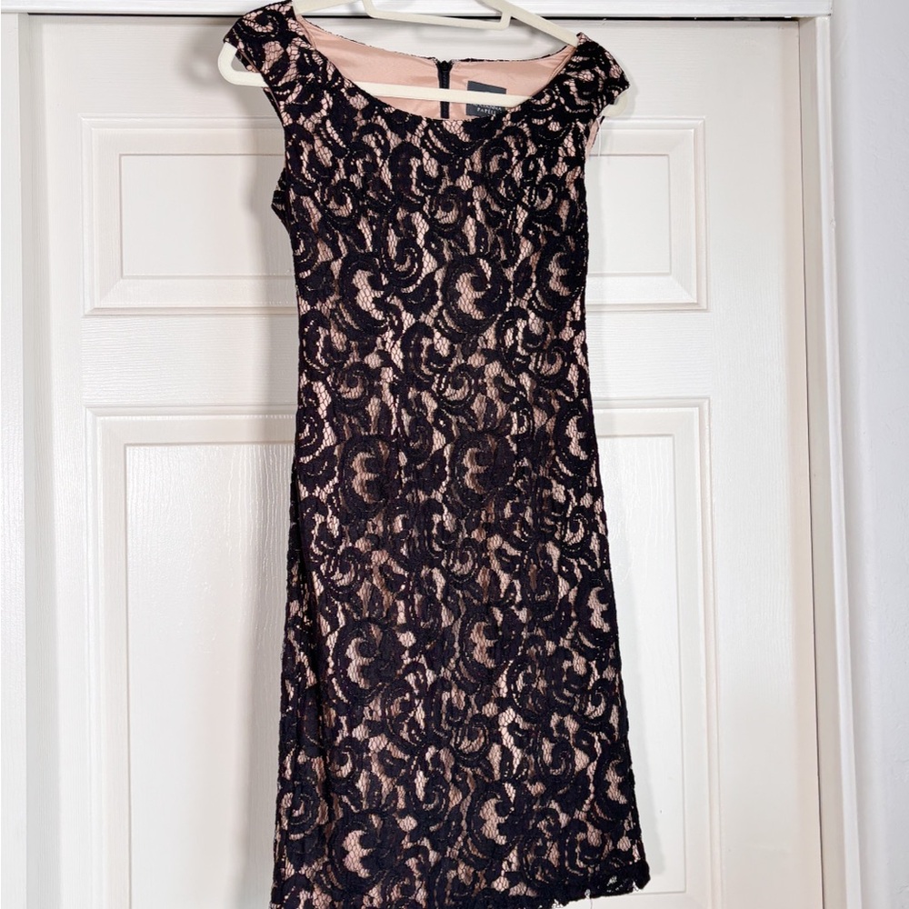 Adrianna Papell Black Lace Bodycon Dress